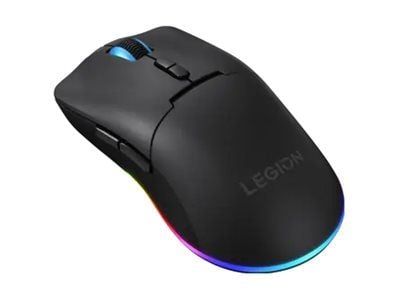Lenovo Legion M220 - Mus - høyre- og venstrehåndet - optisk - 7 knapper - trådløs, kablet - 2.4 GHz, USB, Bluetooth - svart - løsvekt
