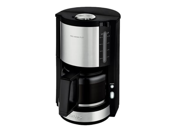 Krups Pro Aroma Plus KM 3210 - Kaffemaskine - 15 kopper - rustfrit stål/sort