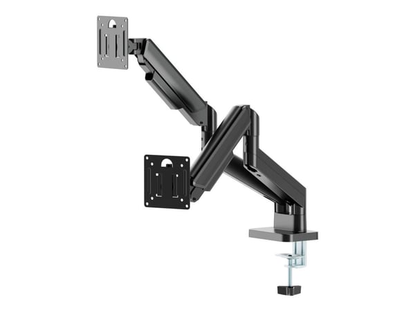 Gembird - Monteringssett (2 leddarmer, skrivebordsklemmemontering, 2 VESA-plater) - adjustable, gas spring arms - for 2 LCD/plasma-paneler - alumin...