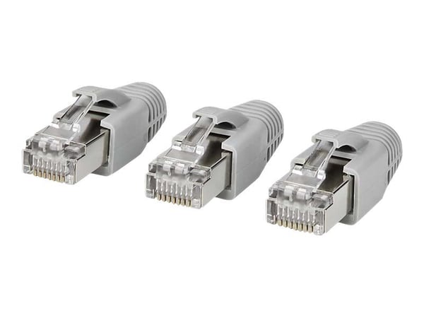 Nedis - Nettverkkontakt - RJ-45 (hann) rett - FTP - CAT 6 - grå (en pakke 10)