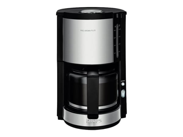 Krups Pro Aroma Plus KM 3210 - Kaffemaskine - 15 kopper - rustfrit stål/sort