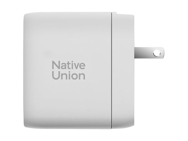 Native Union - Strømadapter - GaN - 67 watt - 3.35 A - PD, QC 3.0, Fast Charge - 3 utgangskontakter (2 x USB-C, USB) - hvit - Internasjonal