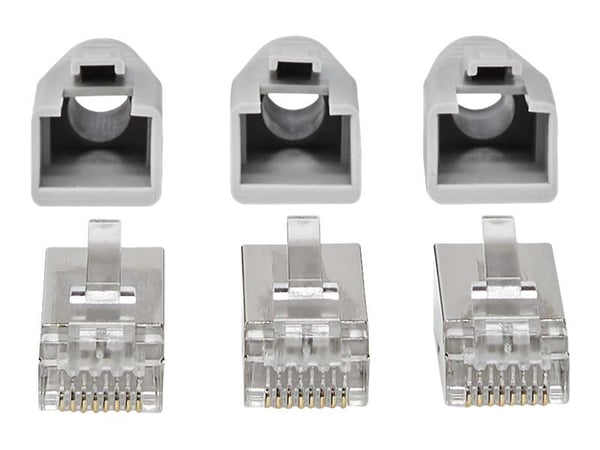 Nedis - Nettverkkontakt - RJ-45 (hann) rett - FTP - CAT 6 - grå (en pakke 10)