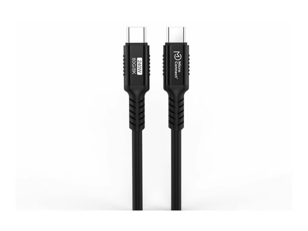 MicroConnect Premium - USB-kabel - USB-C (hann) til USB-C (hann) - USB4 Gen3x2 - 48 V - 5 A - 1 m - støtte for 4K 60 Hz (3840 x 2160), up to 80 Gbp...