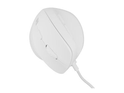 Natec CRAKE 2 PRO - Vertikal mus - ergonomisk - optisk - 6 knapper - kablet - USB - hvit