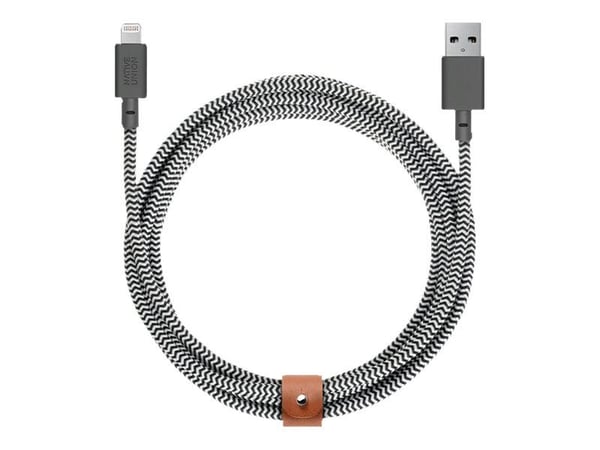 Native Union BELT Cable XL - USB-kabel - USB-C (hann) til USB-type A (hann) - 1.22 m - sebra