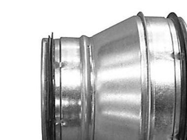 Reducer Ø500/Ø250 - RCL-500-250 nippel/nippel, centrisk, kort, förzinkad