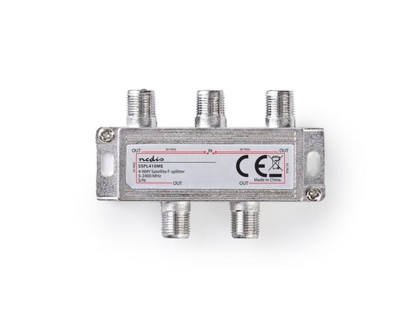 Nedis TV-splitter med 4 utganger 5–2050 MHz Nedis TV-splitter med 4 utganger 5–2050 MHz