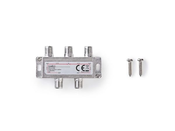 Nedis TV-splitter med 4 utganger 5–2050 MHz