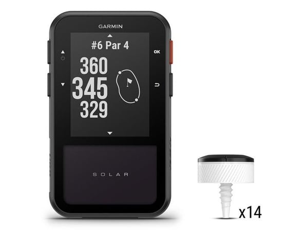 Garmin Approach G20 Solar, Personlig, Søker, Sort, Rød, Støvtett, Vanntett, IPX7, 5,59 cm (2.2")
