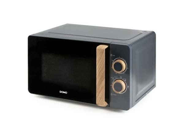 Domo DO3320, Benkeplate, Solo mikrobølge ovn, 20 l, 700 W, Rotasjon, Sort, Tre