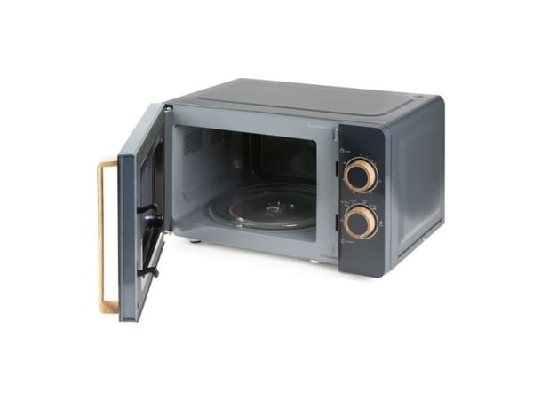 Domo DO3320, Benkeplate, Solo mikrobølge ovn, 20 l, 700 W, Rotasjon, Sort, Tre