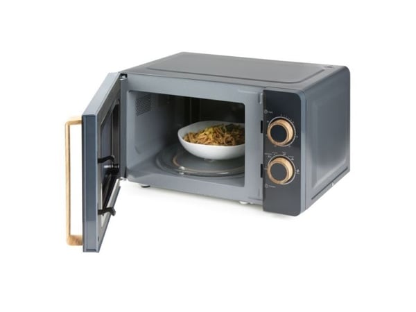Domo DO3320, Benkeplate, Solo mikrobølge ovn, 20 l, 700 W, Rotasjon, Sort, Tre