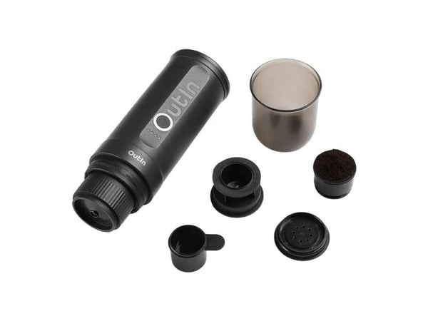 Kaffemaskin Outin Nano 7500 mAh bærbar kaffetraktersett (grå) + beskyttelsesveske