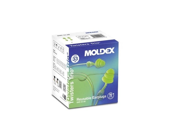 Moldex 645101 Twisters Trio Cord ørepropper 33 dB, 4-veis, 1 stk