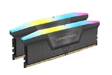 CORSAIR Vengeance RGB - DDR5 - sett - 16 GB: 2 x 8 GB - DIMM 288-pin - 5600 MT/s / PC5-44800 - CL40 - 1.25 V - ikke-bufret - on-die ECC - grå