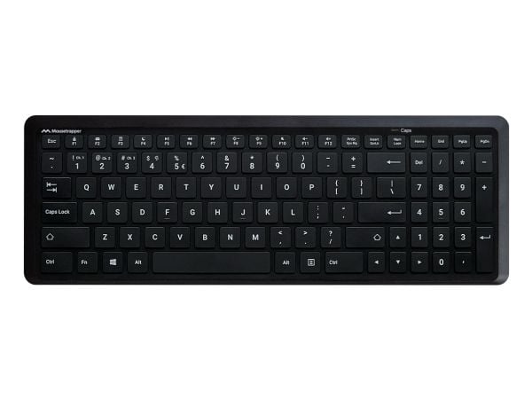 Mousetrapper Type Midi - Näppäimistö - kompakti - langaton - Bluetooth, USB-C - QWERTY - Pohjoismainen