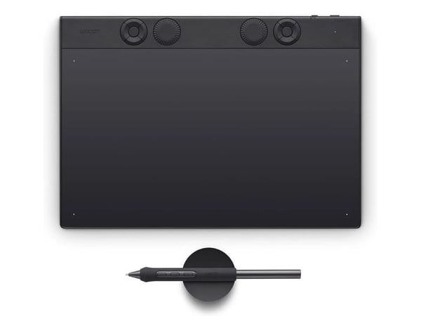 Wacom Intuos Pro Medium – 2025, 263 x 148 mm, USB/Bluetooth, Kynä, 16:9, 1,8 m, musta