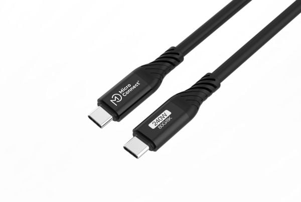 Microconnect USB4CC05-240W-80GBPS, 0,5 m, USB C, USB C, USB4 Gen 3x2, 80 Gbit/sek., Sort