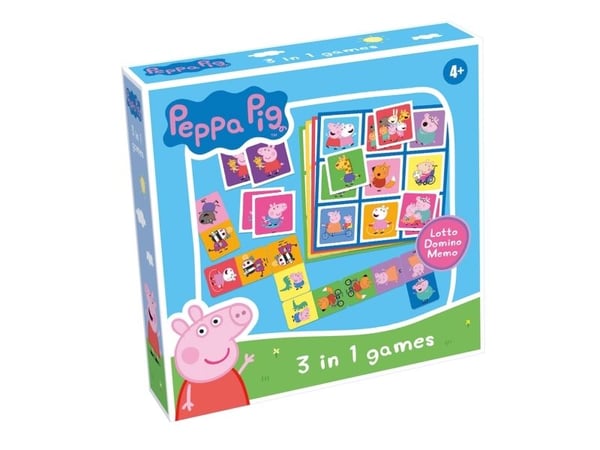 Tactic Peppa Pig 3 in 1 Lotto, Domino, Memo