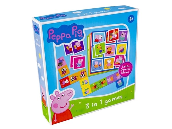Tactic Peppa Pig 3 in 1 Lotto, Domino, Memo