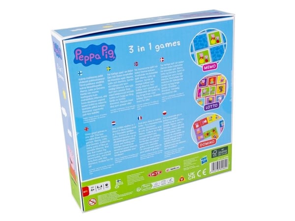 Tactic Peppa Pig 3 in 1 Lotto, Domino, Memo