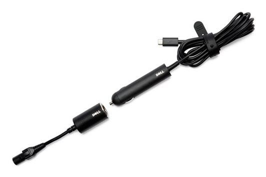Dell - Strömadapter - bil / flygplan - 65 Watt - för Latitude 54XX, 55XX, 73XX, 73XX 2-in-1, 7410 2-in-1, 74XX, 7520; Precision 3560