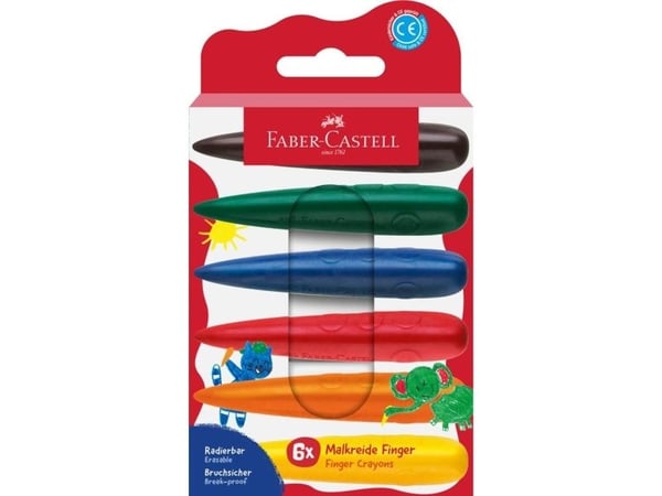 Faber-Castell 120409, 6 stykker, Flerfarget, Flerfarget, Rund, 3 år
