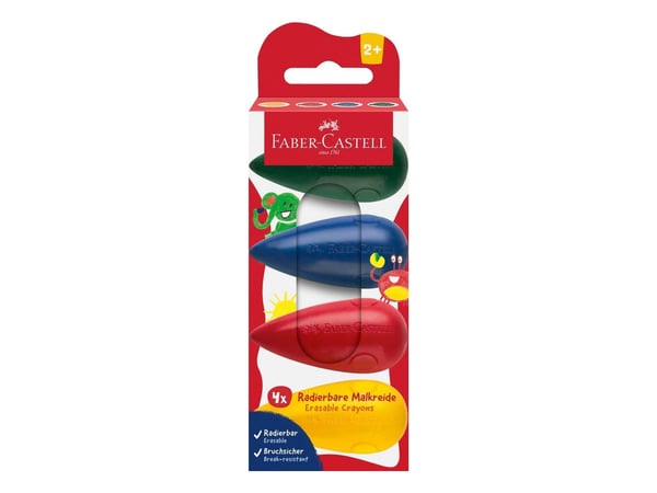 Faber-Castell 120408, 4 stykker, Blå, Grønn, Rød, Gult, 4 farger
