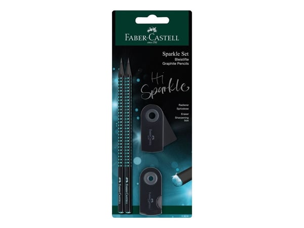 Faber-Castell 118295, B, Svart, Blå, Boks, 2 stykker, Tyskland, PVC