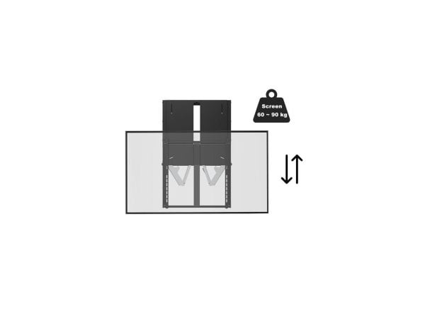 VivoLink FlexiLift - Monteringssats (2 väggkonsoler, adapterplatta) - för platt panel - stål - svart - skärmstorlek: 60"-100"