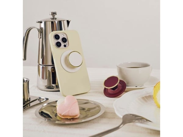 PopSockets Coconut Cream, Grep, Krem, Gull, Ingen mønster, Apple, iPhone 12+, 1 stykker