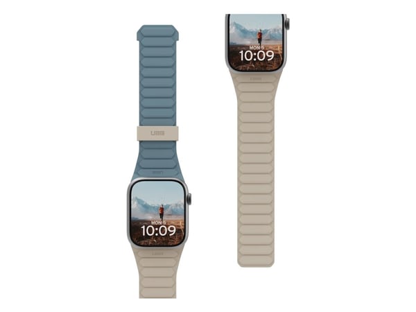 Urban Armor Gear 194160118051, Band, Smartklokke, Beige, Skyblå, Apple, Watch Series 4-6, SE, & SE 2 44mm, Series 7-9 45mm, Series 10 46mm, Ultra 1...