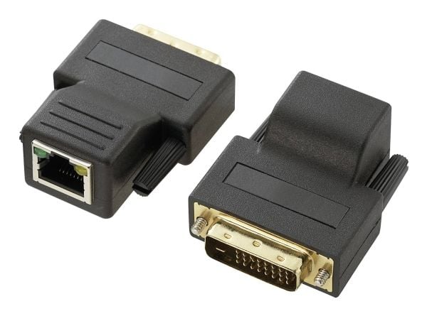 DVI-forlenger (forlengelse) via nettverkskabel RJ45 70 m 1920 x 1200 piksler