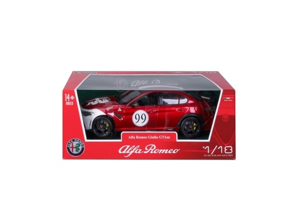 BBURAGO Alfa Romeo Giulia Gtam, Sportsbil, Montert på forhånd, 1:18, Alfa Romeo GTAm, Alle kjønn, Metall, Plast