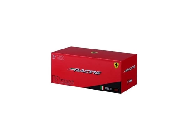 BBURAGO Ferrari 308 GTB 1982, Sportsbil, Montert på forhånd, 1:43, Ferrari 308 GTB, Alle kjønn, Metall, Plast