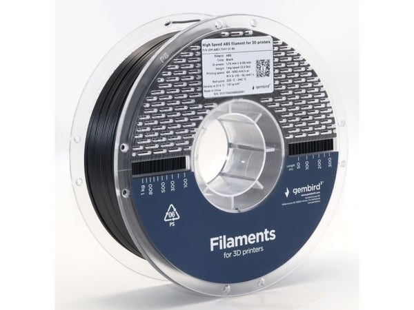 Gembird - Svart - 1 kg - 400 m - svart - färglåda - ABS-fiber (3D)