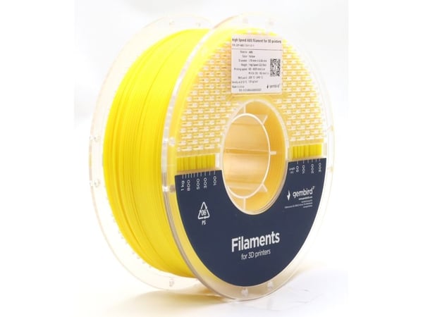 Gembird - Gul - 1 kg - 400 m - gul - fargeboks - ABS-filament (3D)