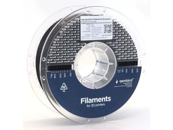 Gembird - Svart - 1 kg - 330 m - svart - fargeboks - PLA-filament (3D)