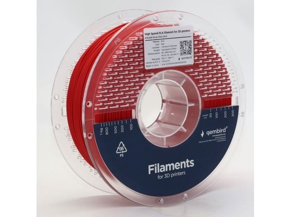 Gembird - Rød - 1 kg - 330 m - rød - fargeboks - PLA-filament (3D)