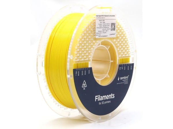 Gembird - Gul - 1 kg - gul - färglåda - PETG-fiber (3D)
