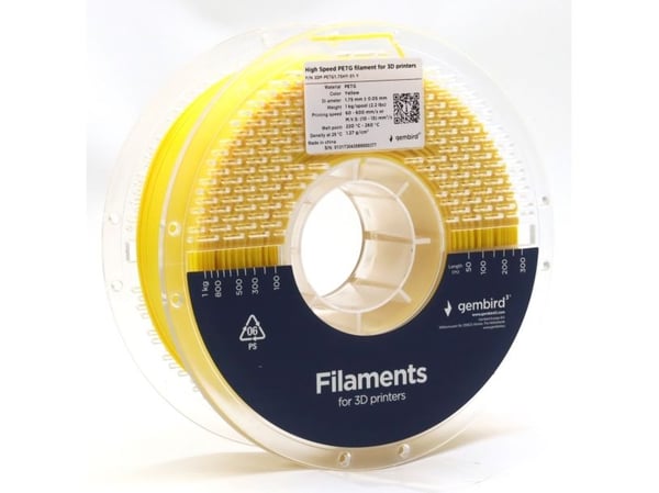 Gembird - Gul - 1 kg - gul - färglåda - PETG-fiber (3D)