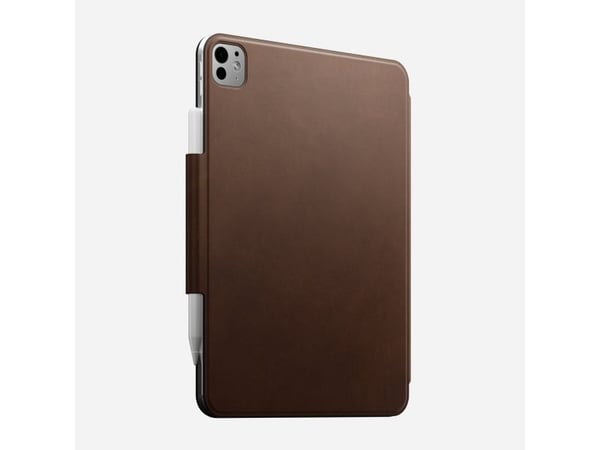 NOMAD Leather Folio for iPad Pro 11" M4 (2024) med magnetisk feste for Apple Pencil Brown