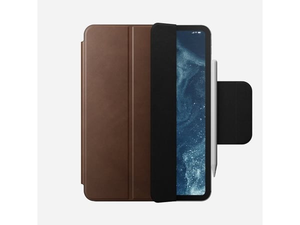NOMAD Leather Folio for iPad Pro 11" M4 (2024) med magnetisk feste for Apple Pencil Brown