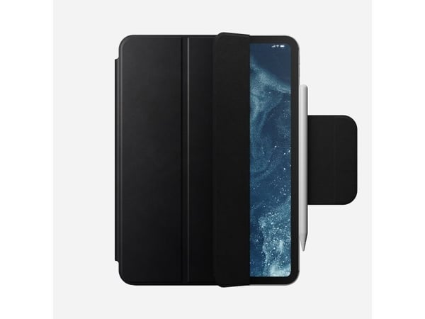 NOMAD Leather Folio for iPad Pro 11" M4 (2024) med magnetisk feste for Apple Pencil Svart