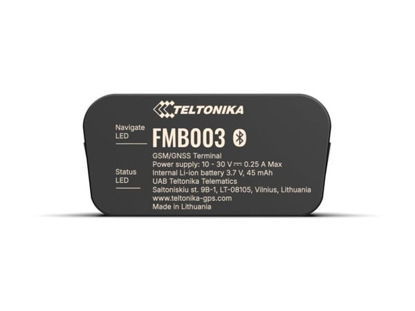 Teltonika FMB003, Auto, Musta, Pölynkestävä, Lämmönkestävä, Yksittäinen SIM, 850,900,1800,1900 MHz, IP41