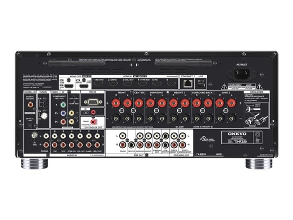 Onkyo TX-RZ50 - AV-nettverksmottaker - 8K - 60 fps - HDR - 9,2 kanaler - 9 x 250 watt - svart