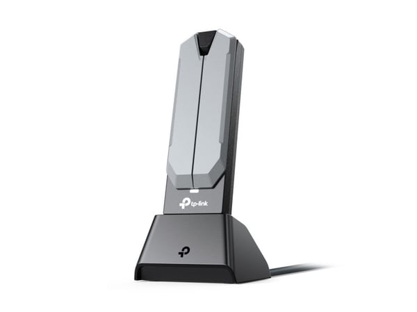 TP-Link BE6500, langaton, USB, WLAN, Wi-Fi 7 (802.11be), 2882 Mbit/s, harmaa