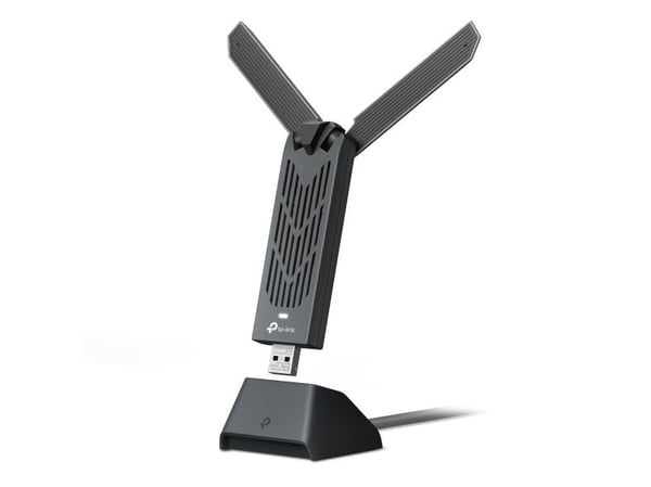 TP-Link BE6500, langaton, USB, WLAN, Wi-Fi 7 (802.11be), 2882 Mbit/s, harmaa