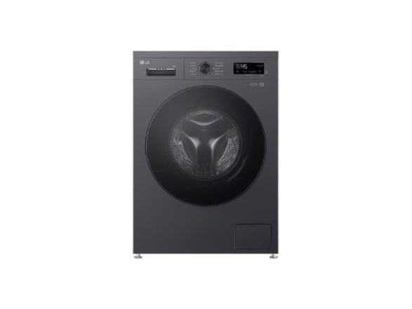 LG vaskemaskin F4X1009NMB, A, frontlasting, kapasitet 9 kg, dybde 55 cm, 1400 RPM, sort